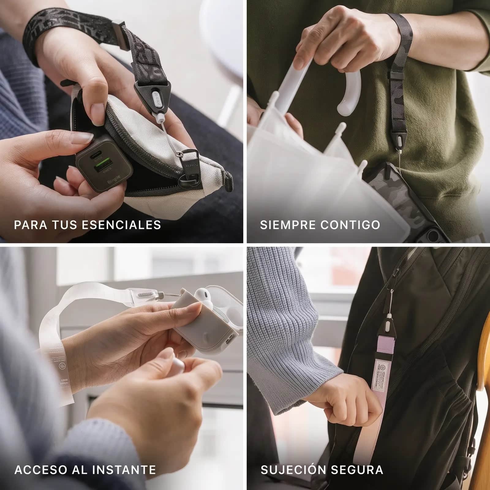 Ringke Hand Strap Basic Correa para Celular Camo Black