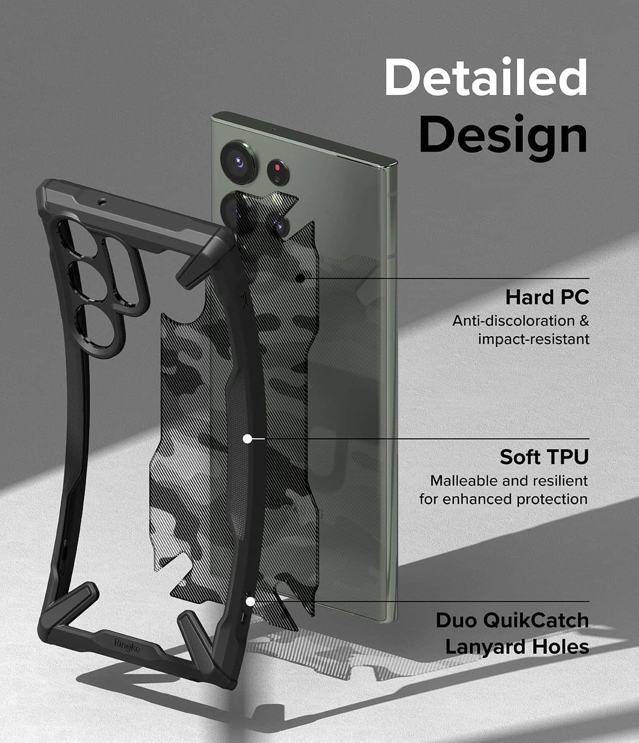 Case Ringke Fusion - X Design Galaxy S23 Ultra - Camo Black - Ringke - Funda1 - 1 - 9 / CRFXDGS23U - CMBCKDastore