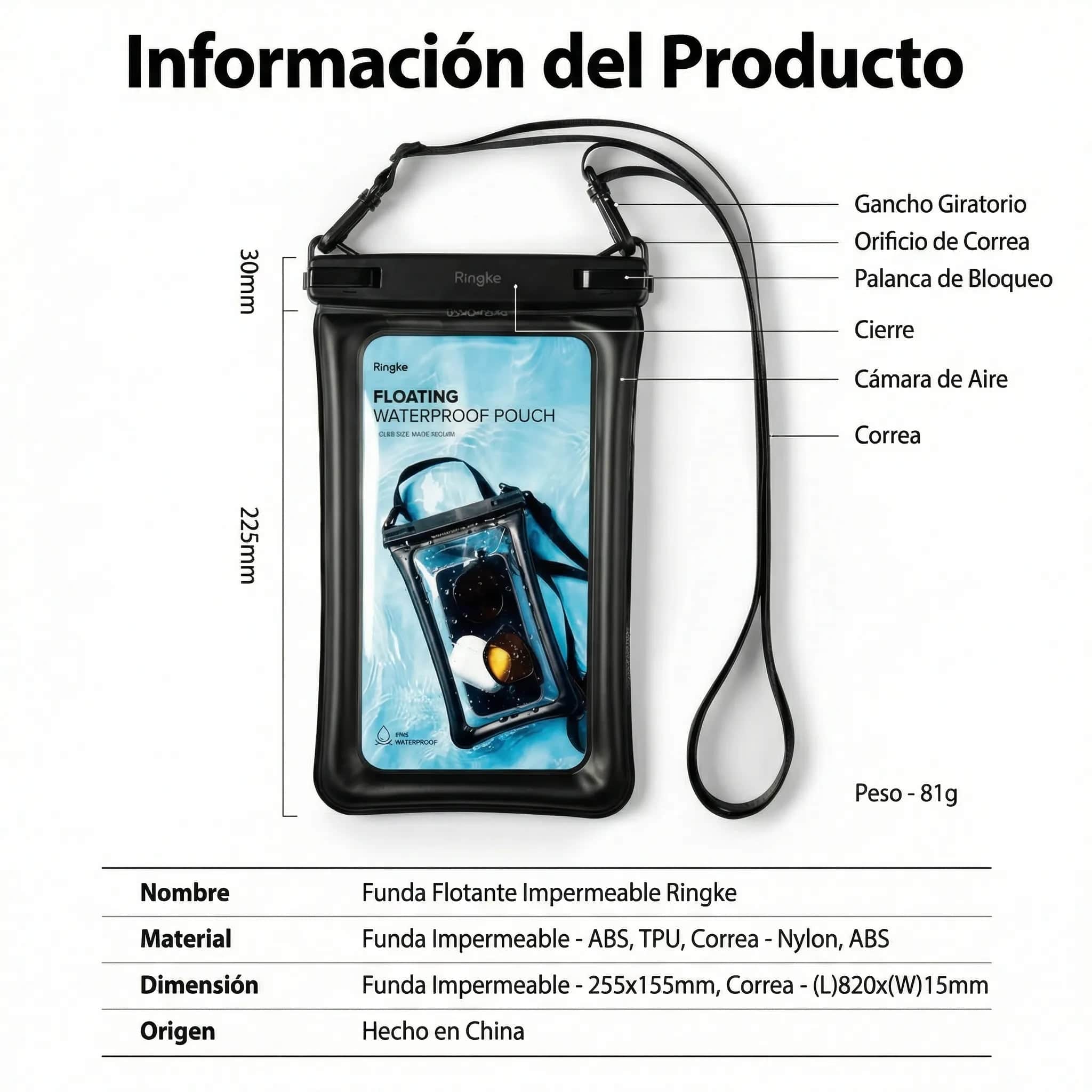 Estuche Acuático Ringke Floating Pouch Universal