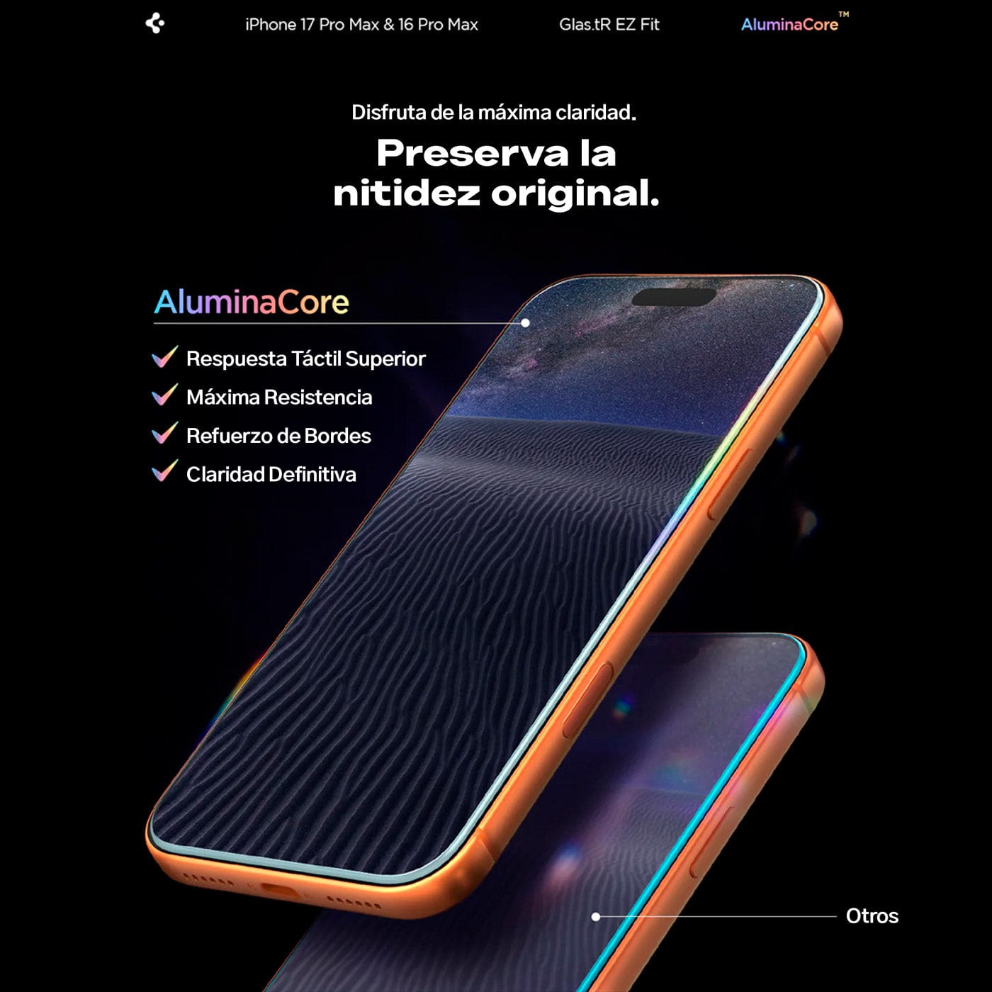 Spigen EZ FIT GLAS.tR S.P. iPhone 17 Pro Max / iPhone 16 Pro Max (2 UND)