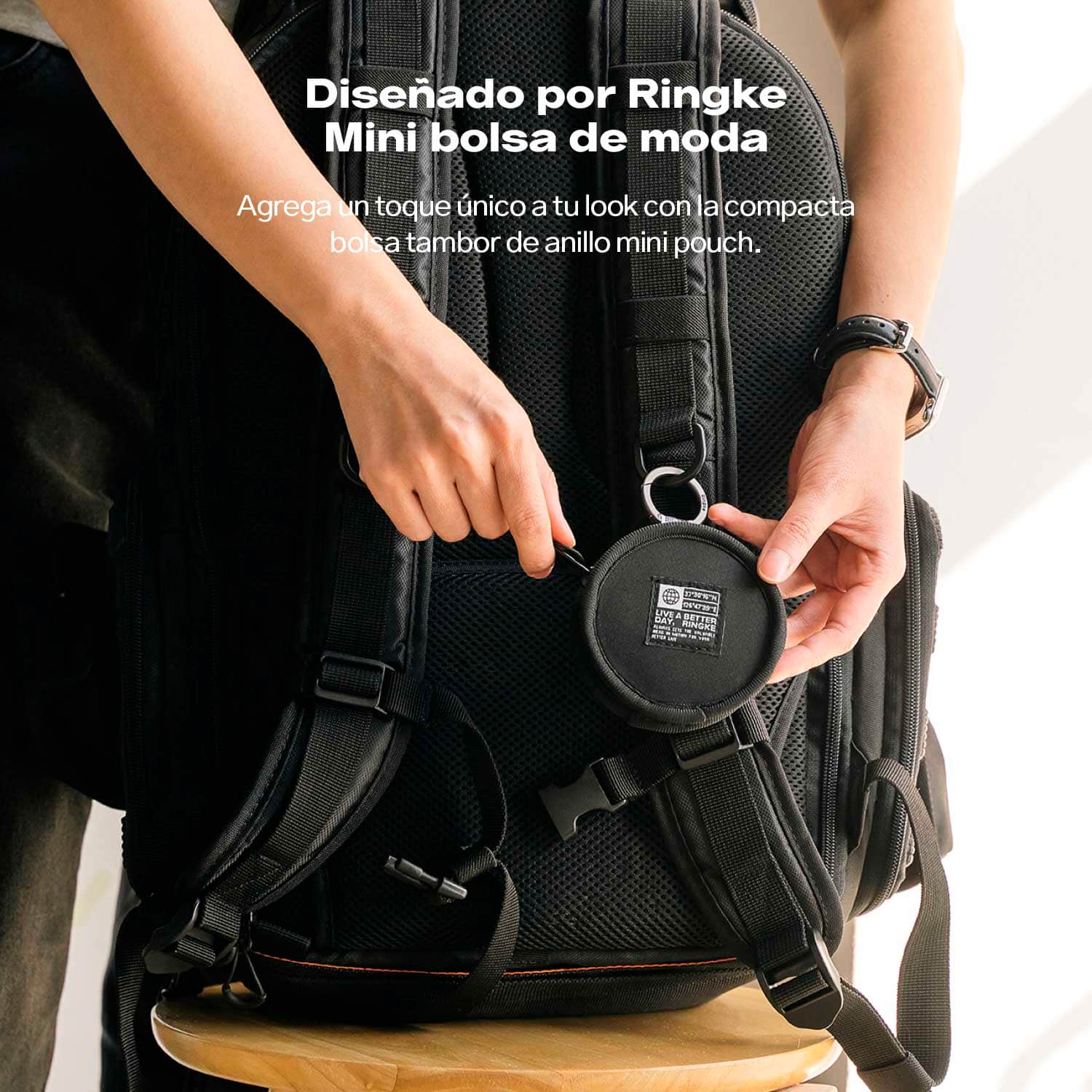 Ringke Mini Pouch Tambourine Bag con Mosquetón