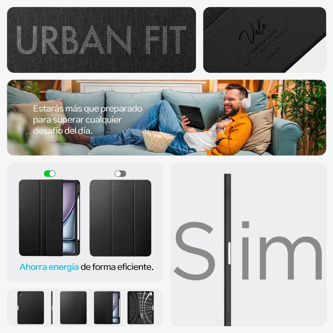 Case Spigen Urban Fit Smart iPad Air 11" M3 (2025) / M2 (2024) / 10.9" (5th y 4th gen)