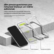 Protector de Pantalla Vidrio Ringke Easy Slide iPhone 16 Plus / iPhone 15 Plus (Instalador) 2 UND