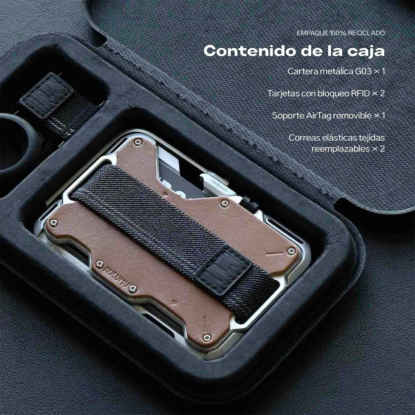 Smart Wallet Aulumu Stand Metal Leather (MagSafe) RFID