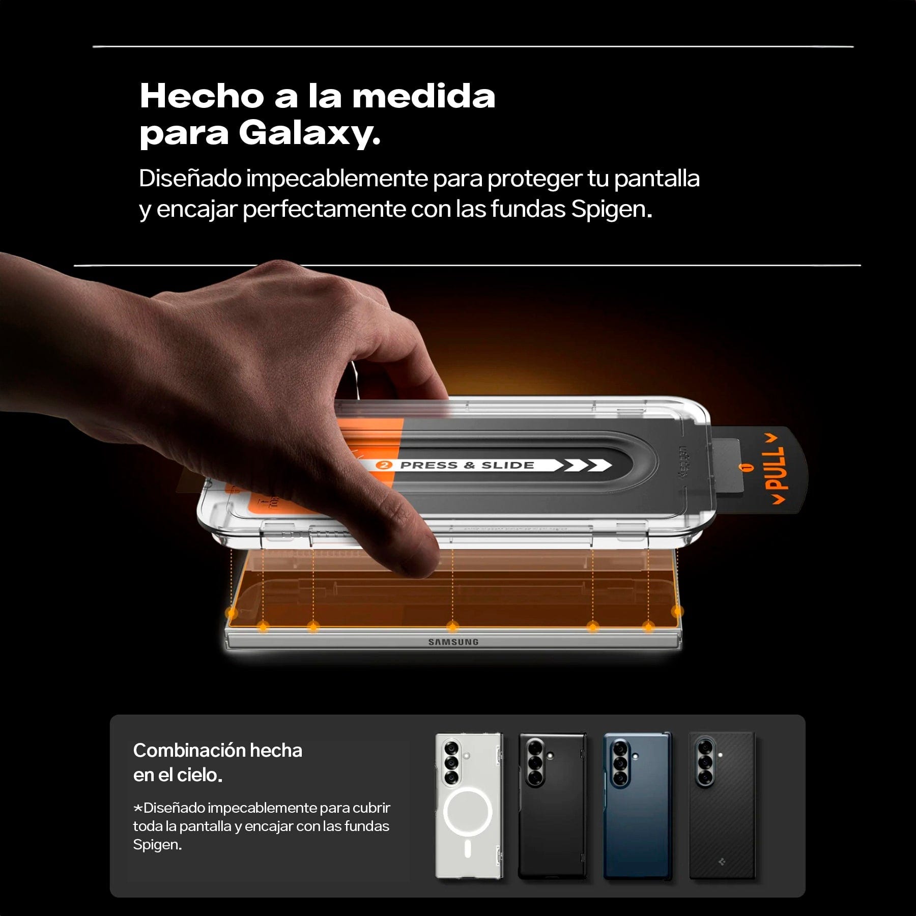 Protector de pantalla Spigen EZ FIT Pro GLAS.tR Galaxy Z Fold 7 (2 UND)