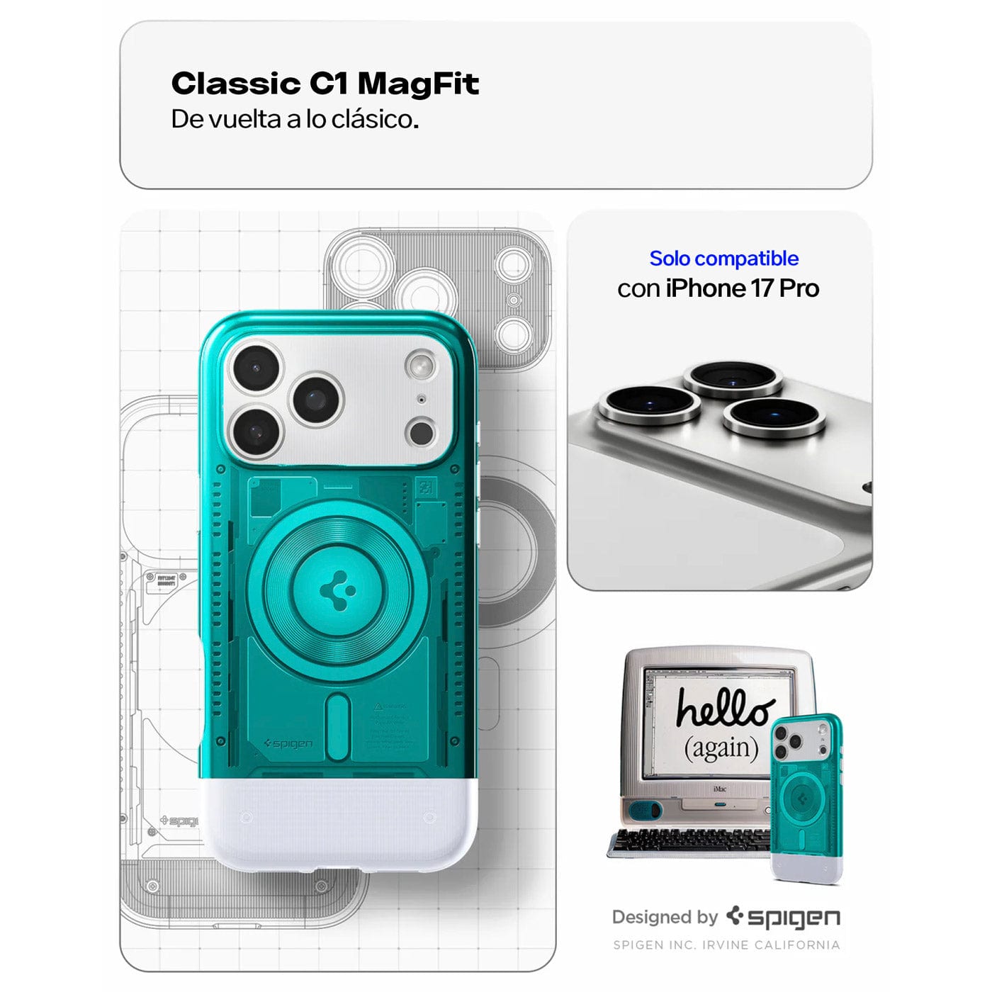 Case Spigen Classic C1 Mag iPhone 17 Pro (MagSafe)