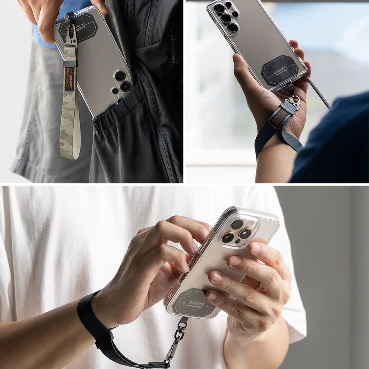 Ringke Holder Link & Tactical Webbing Hand Strap - Correa táctica