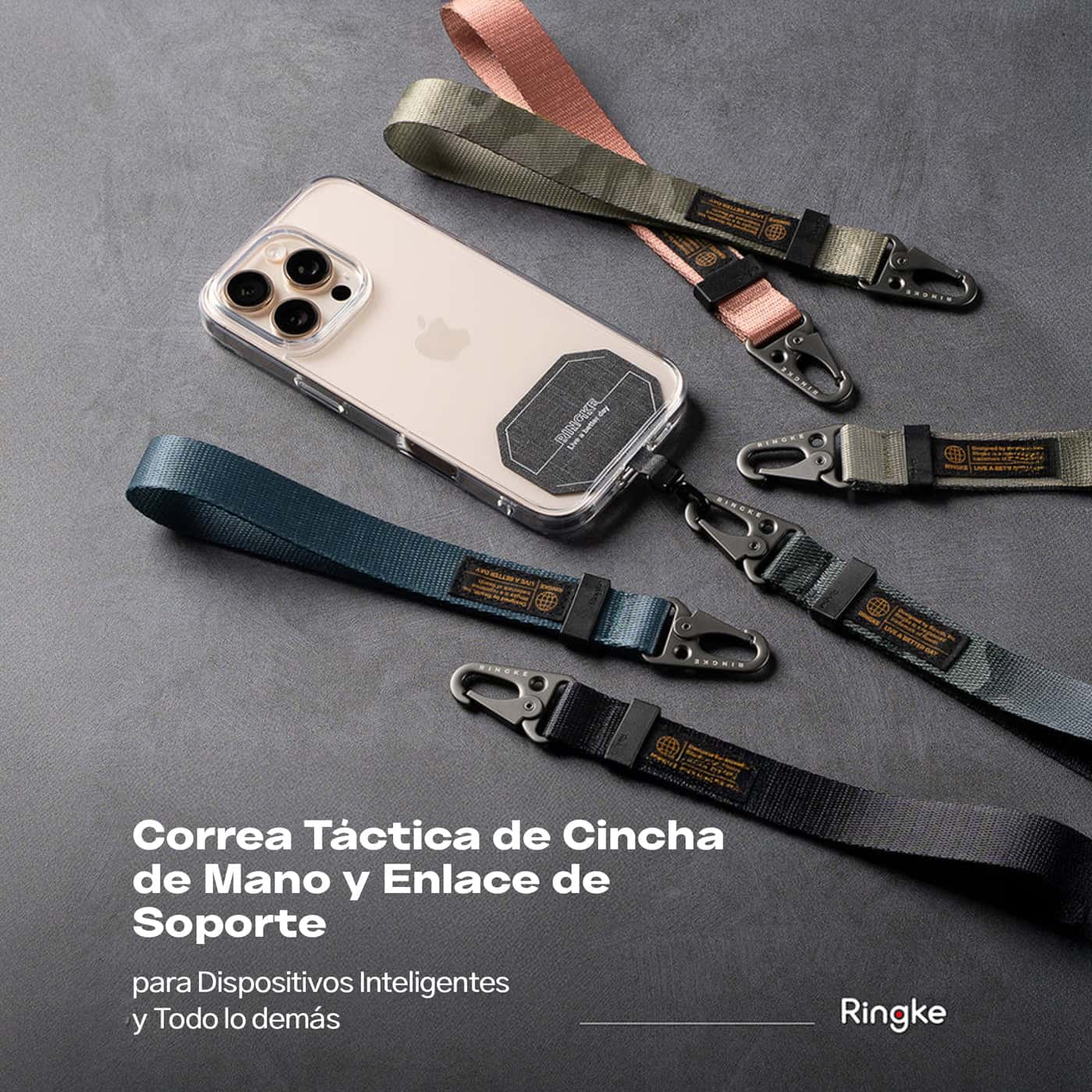 Ringke Holder Link & Tactical Webbing Hand Strap - Correa táctica