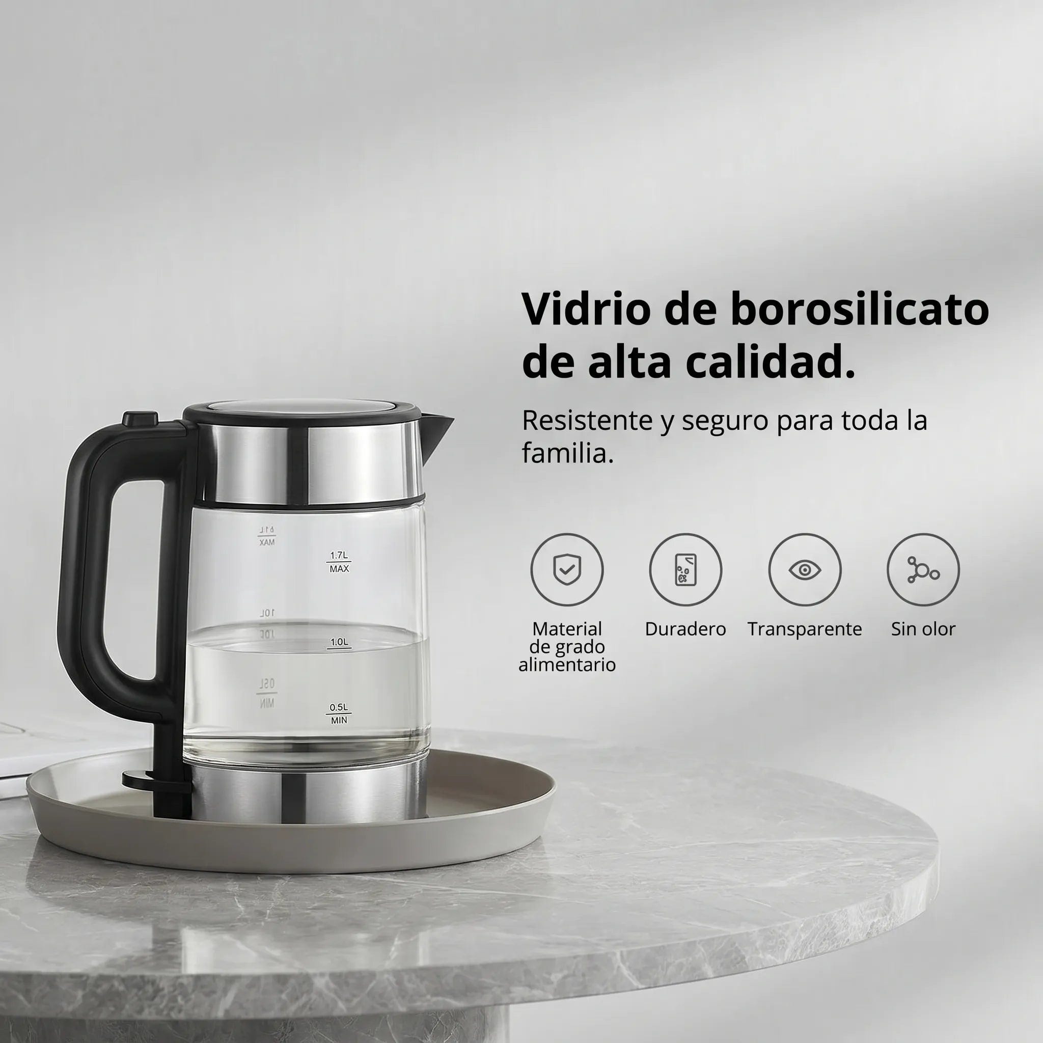 Xiaomi Electric Glass Kettle - Hervidor de vidrio resistente y ebullición rápida