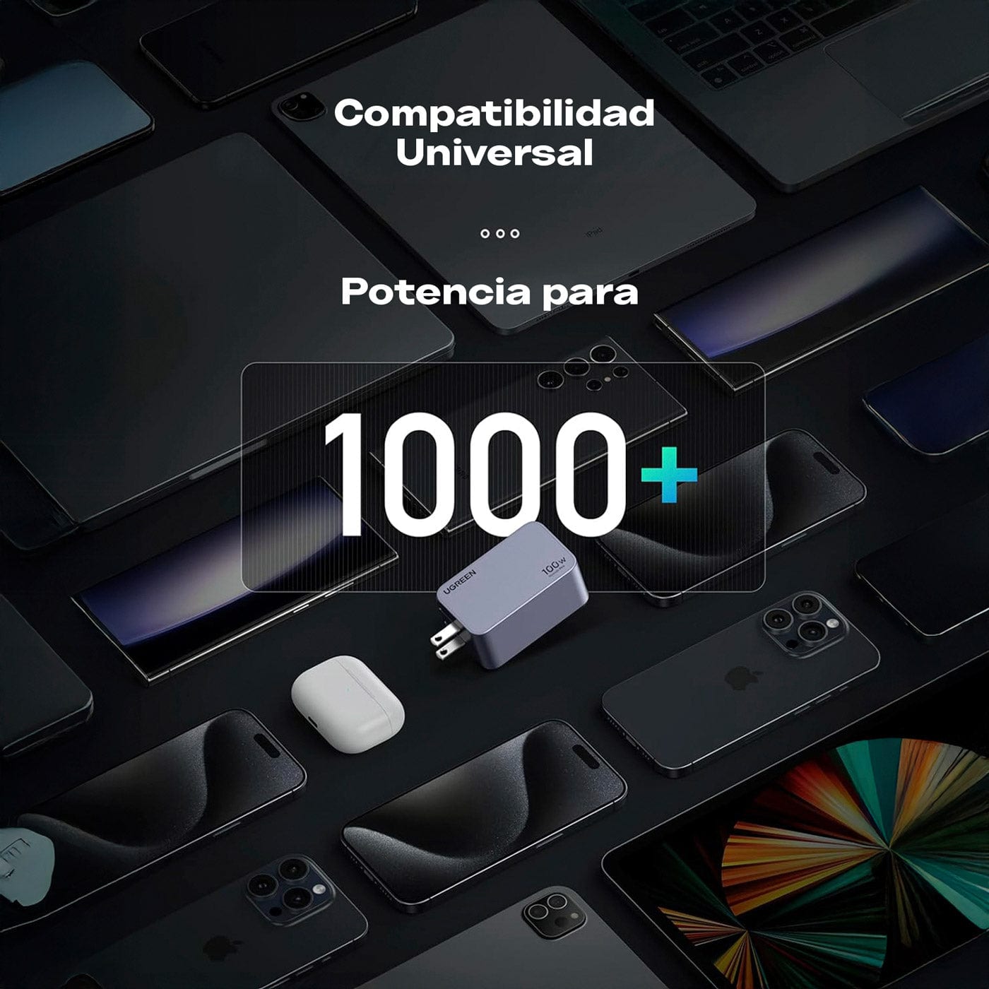 Cargador Ugreen NEXODE 100W GaN + Cable - 25873