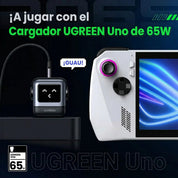 Cargador UGREEN Uno Robot GaN 65W USB-C - Space Gray