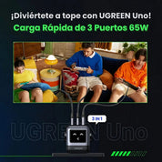 Cargador UGREEN Uno Robot GaN 65W USB-C - Space Gray