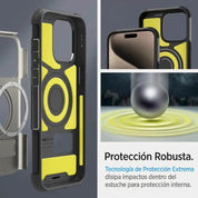 Case Spigen Slim Armor iPhone 15 Pro (MagSafe) - Gunmental