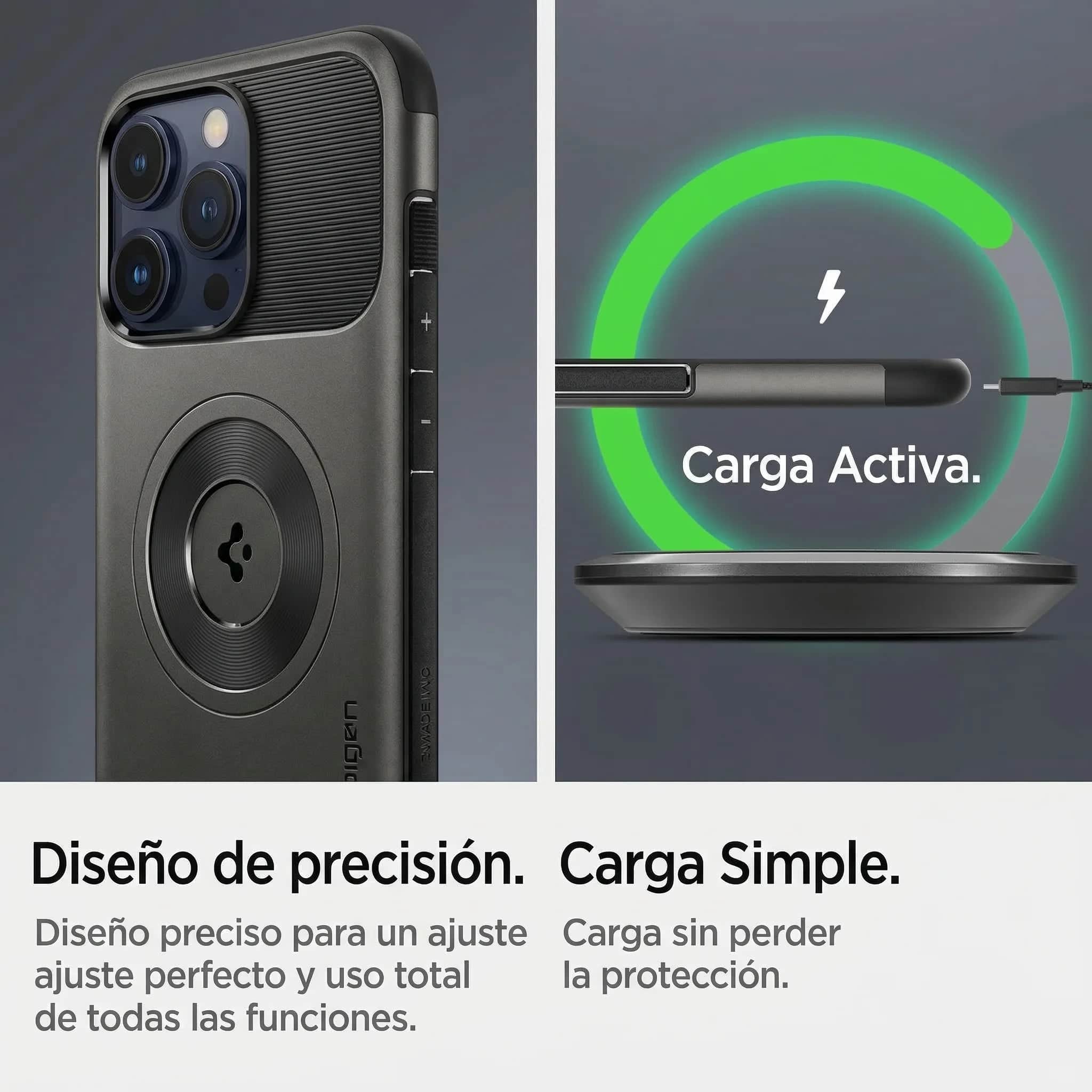 Case Spigen Slim Armor iPhone 15 Pro (MagSafe) - Gunmental