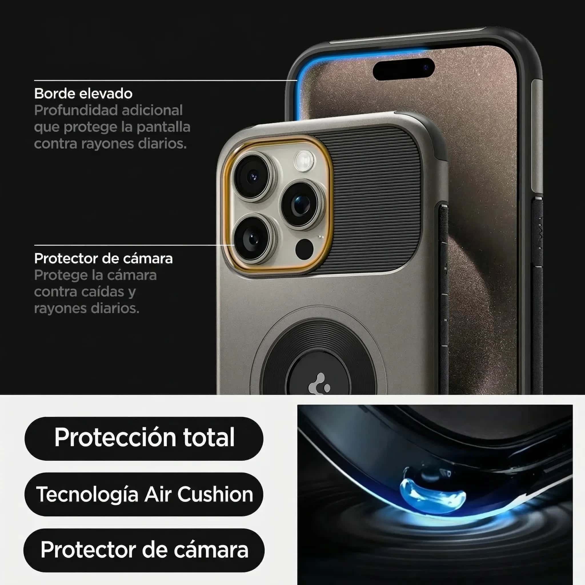 Case Spigen Slim Armor iPhone 15 Pro (MagSafe) - Gunmental