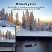 Adaptador UGREEN HDMI a VGA con Audio 3.5 mm – 1080p 60Hz (40248)