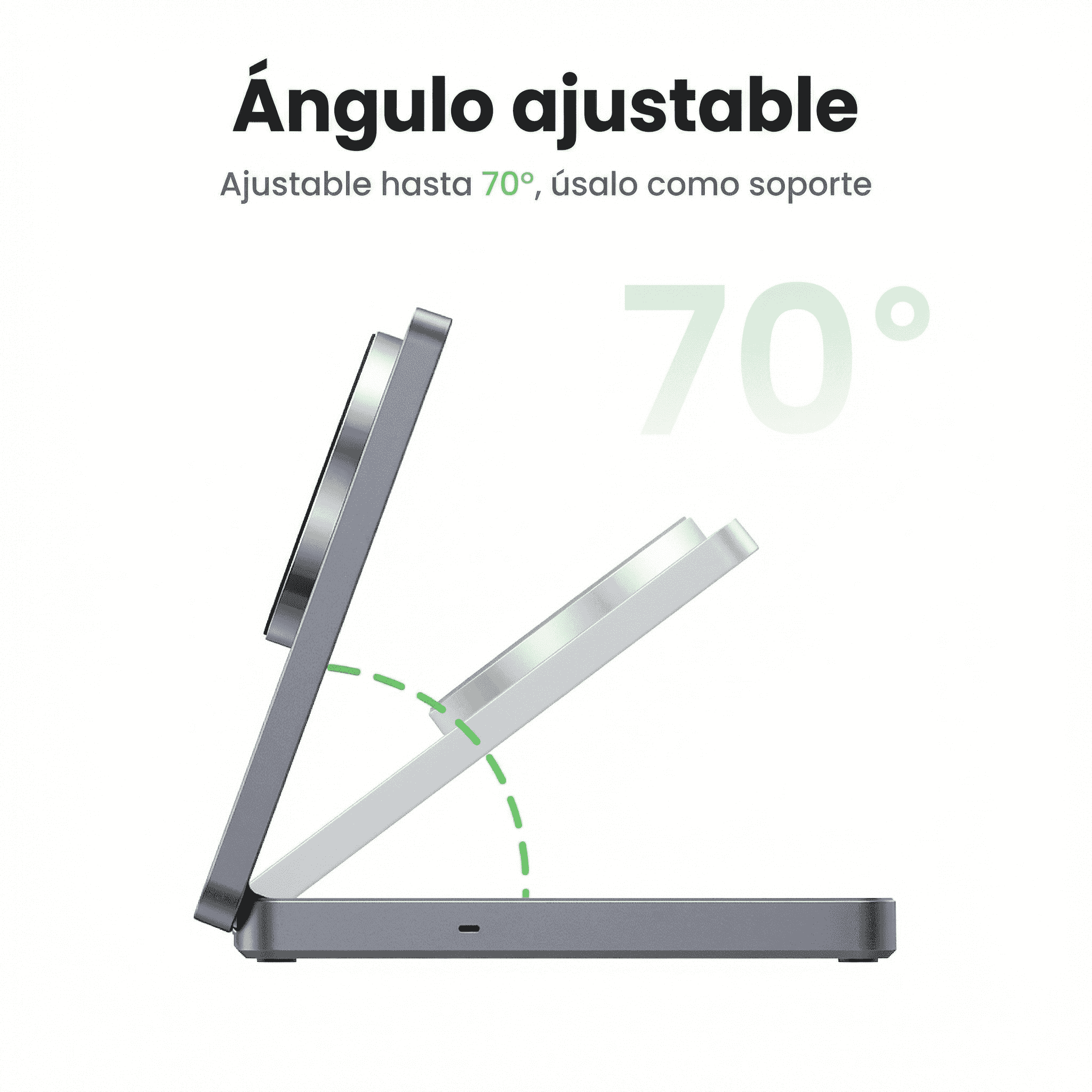Cargador Inalámbrico UGREEN MagSafe 2-en-1 15W (45023)
