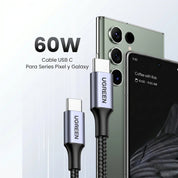 Cable UGREEN USB-C a USB-C de carga rápida (US261 / 50150) 1M 60W