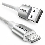 Cable UGREEN Lightning a USB 2.4A – 1M 12W (60161, Silver)