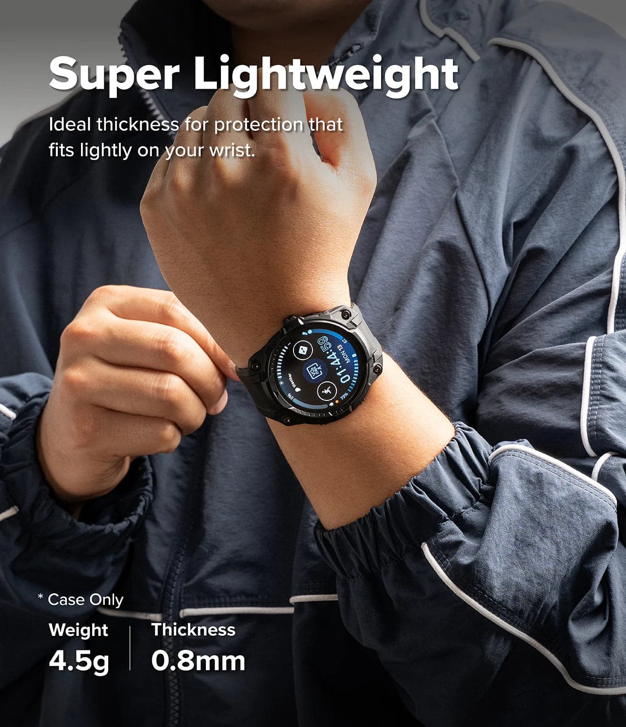 Ringke Rugged Gear Galaxy Watch 8 (44mm) Case + correa - All Black