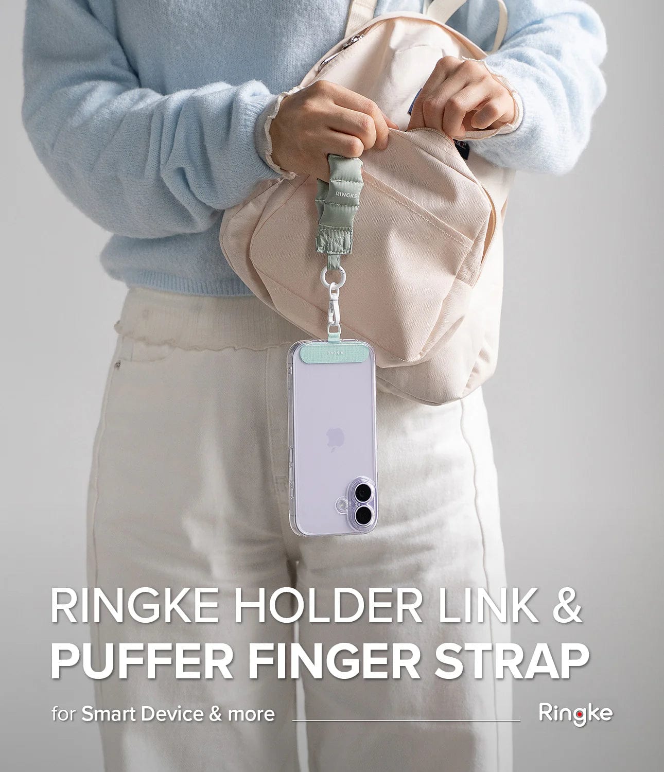 Correa Ringke Holder Link Puffer Finger Grip - Matcha Green
