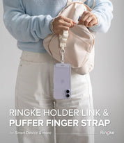 Correa Ringke Holder Link Puffer Finger Grip - Snow White