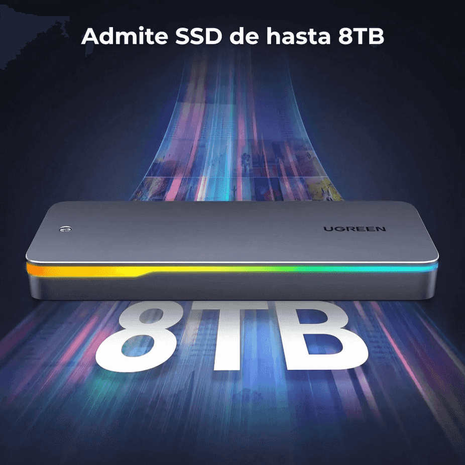 UGREEN Rack para SSD M.2 hasta 20 Gbps (NVMe / SATA) - 25665