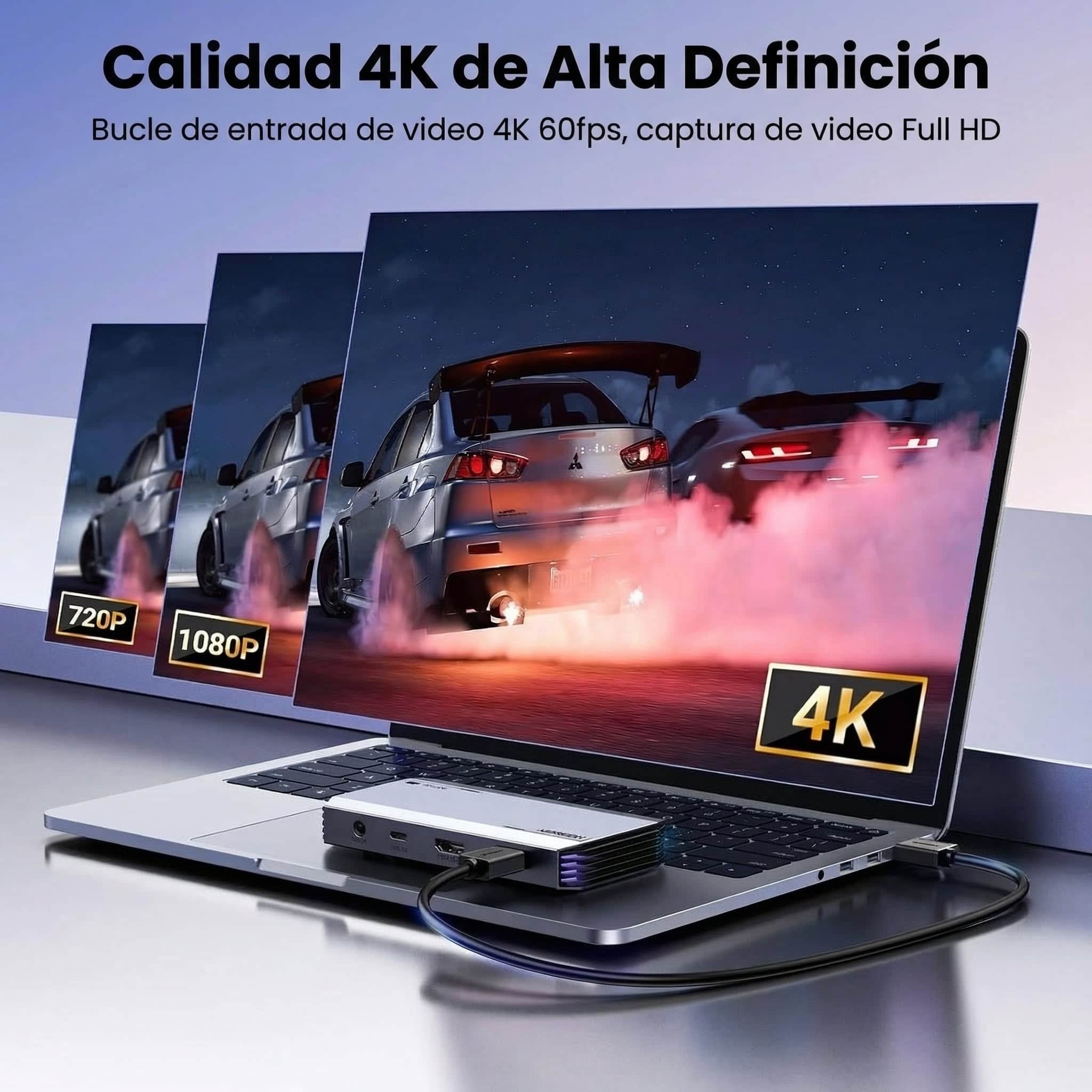 Capturador de Video UGREEN HDMI a USB 3.0 Dual HDMI, 4K@60Hz / 240Hz - 25173