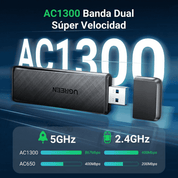 Ugreen Adaptador Wi-fi USB Doble Banda - 50340