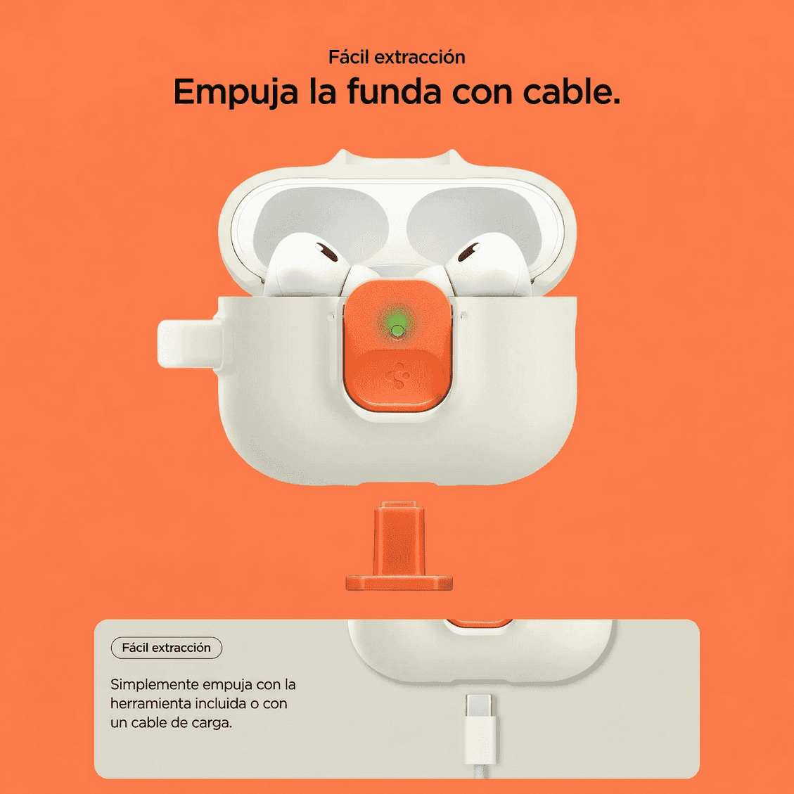 Case Spigen Nano Pop Lock AirPods Pro 3 - Orange Beige