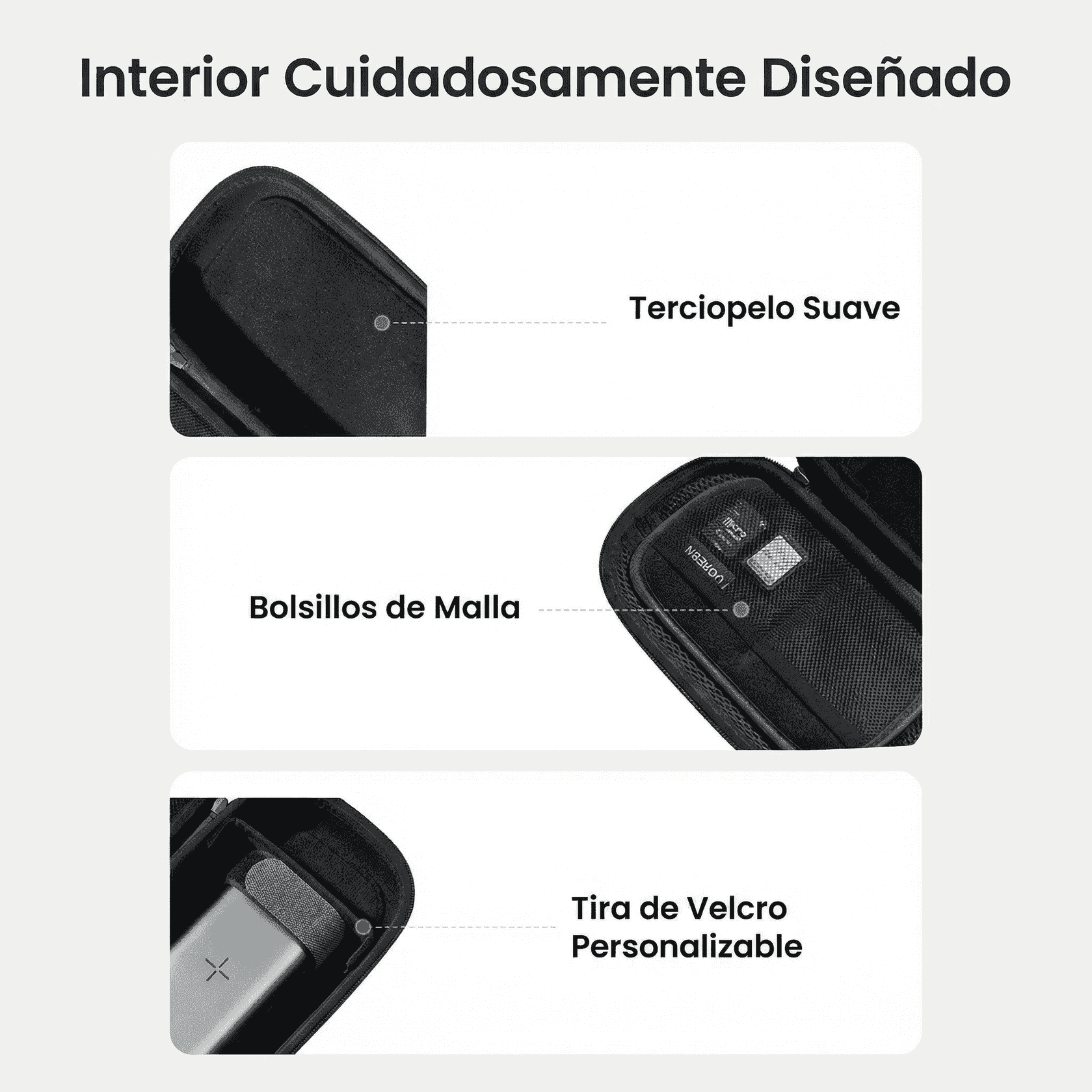 Estuche organizador UGREEN (cargador, audífonos, SD, cables USB-C) - 50903