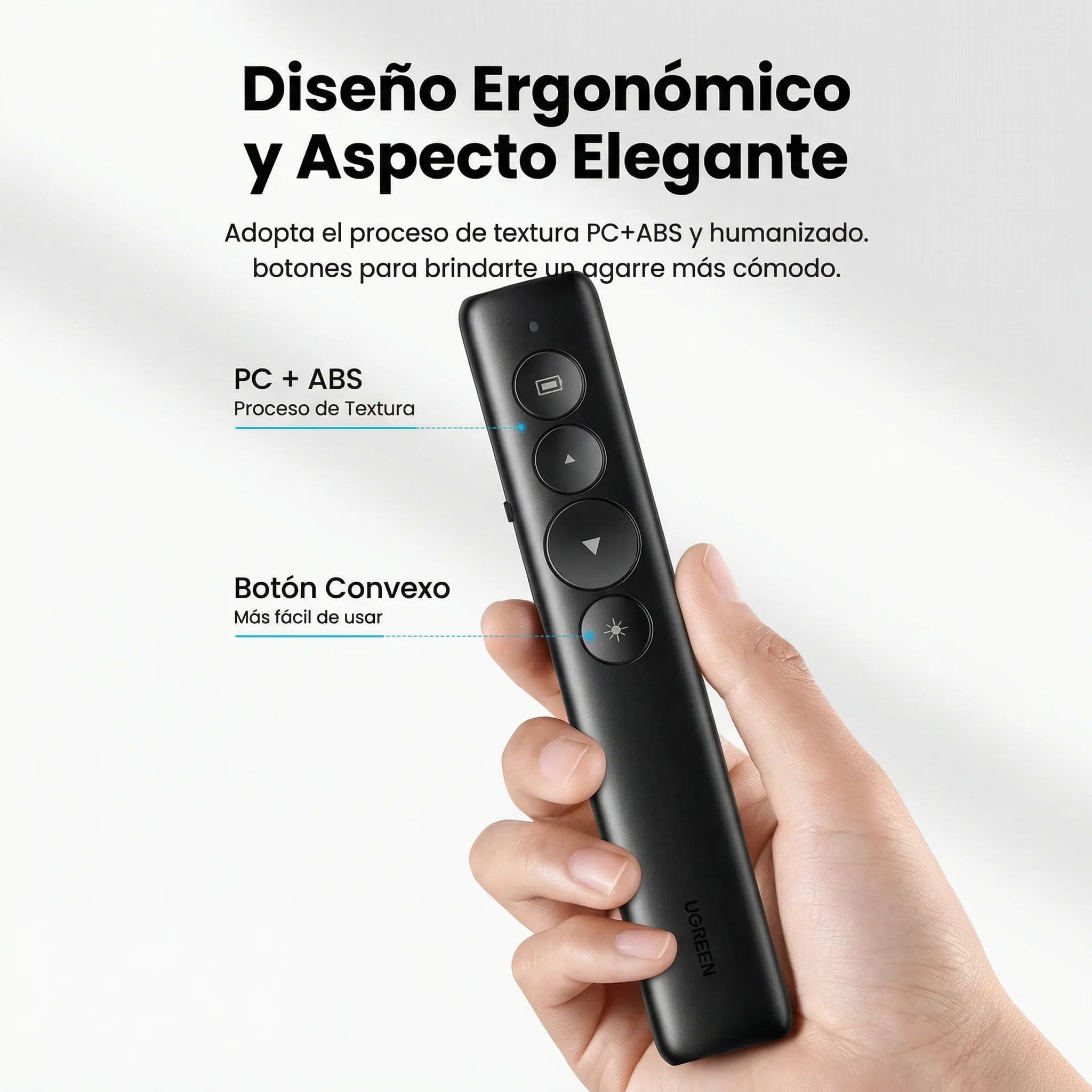 Puntero Presentador Láser UGREEN 2.4 GHz Alcance hasta 200m - 50654