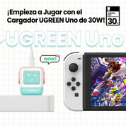 Cargador UGREEN Uno Robot GaN 30W USB-C - Pink Blue