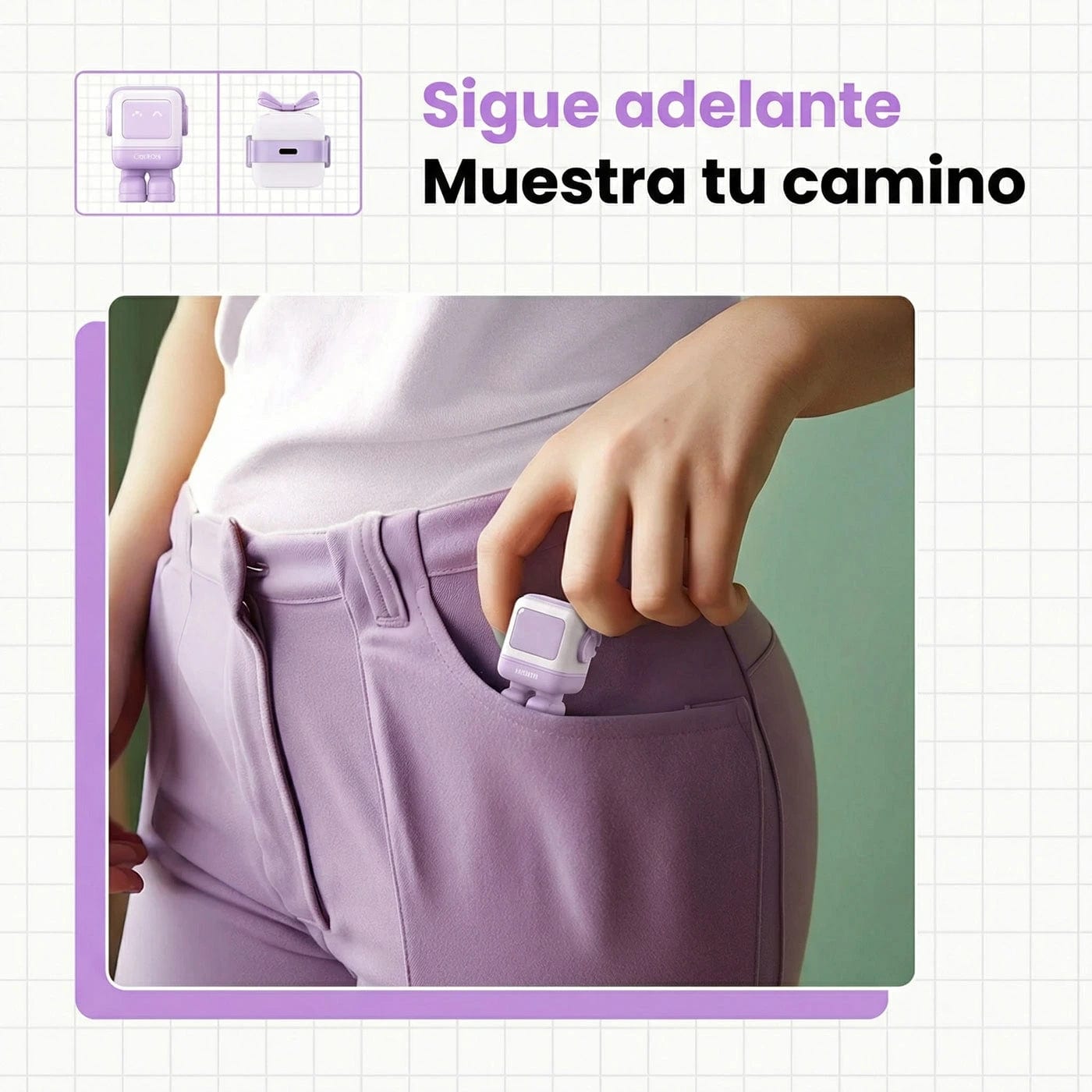 Cargador UGREEN Uno Robot GaN 30W USB-C - Purple