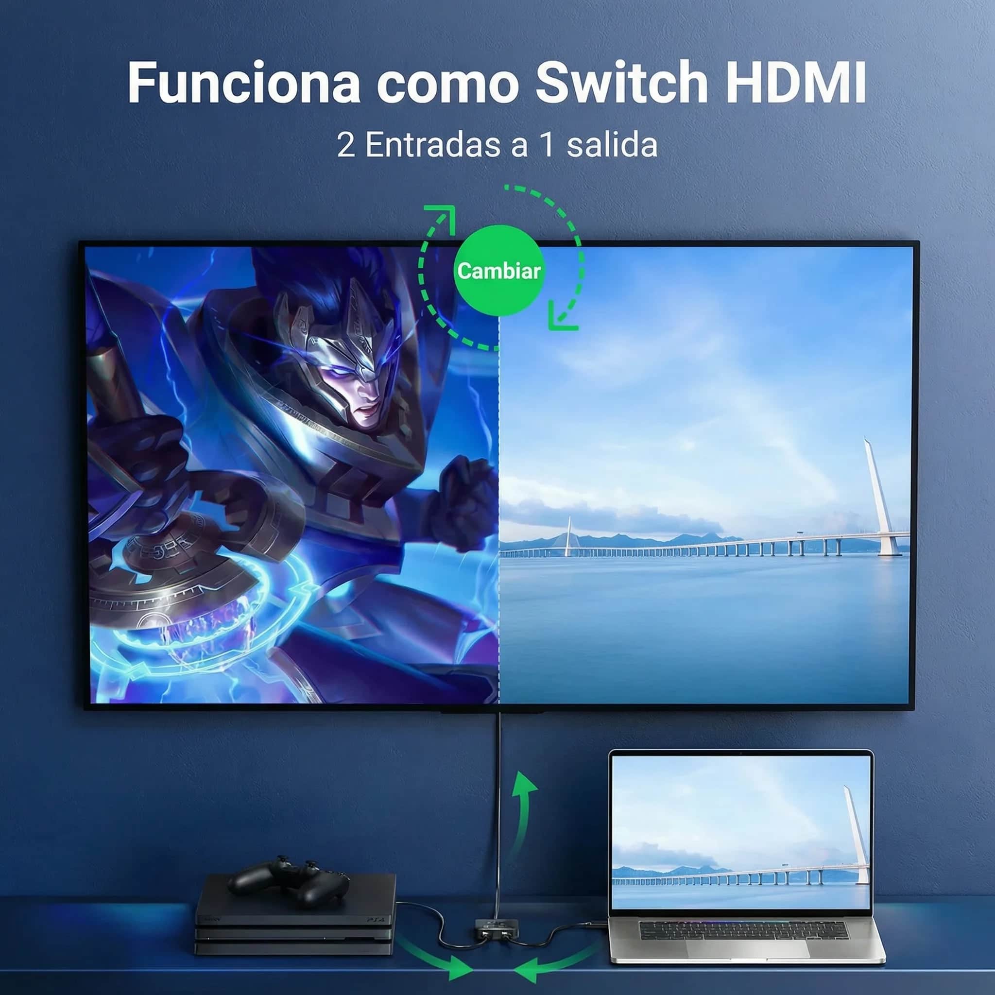 Switch HDMI 4K 60Hz Bi-Direccional UGREEN - 50966