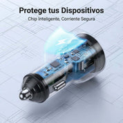 Cargador para auto UGREEN 60W Dual USB-C PD - 70594