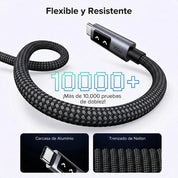 Cable Ugreen UNO USB-C a USB-C 100W 2M - Space Gray