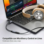 Adaptador UGREEN USB-C a 3.5 mm (audio + mic) - 80154