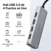 Hub Ugreen USB-C Ultra Slim 4 en 1