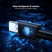 Cable Ugreen Carga Rápida 2m 240w Usb-c A Usb-c (45068)