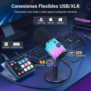 Maono Microphone PD100X RGB