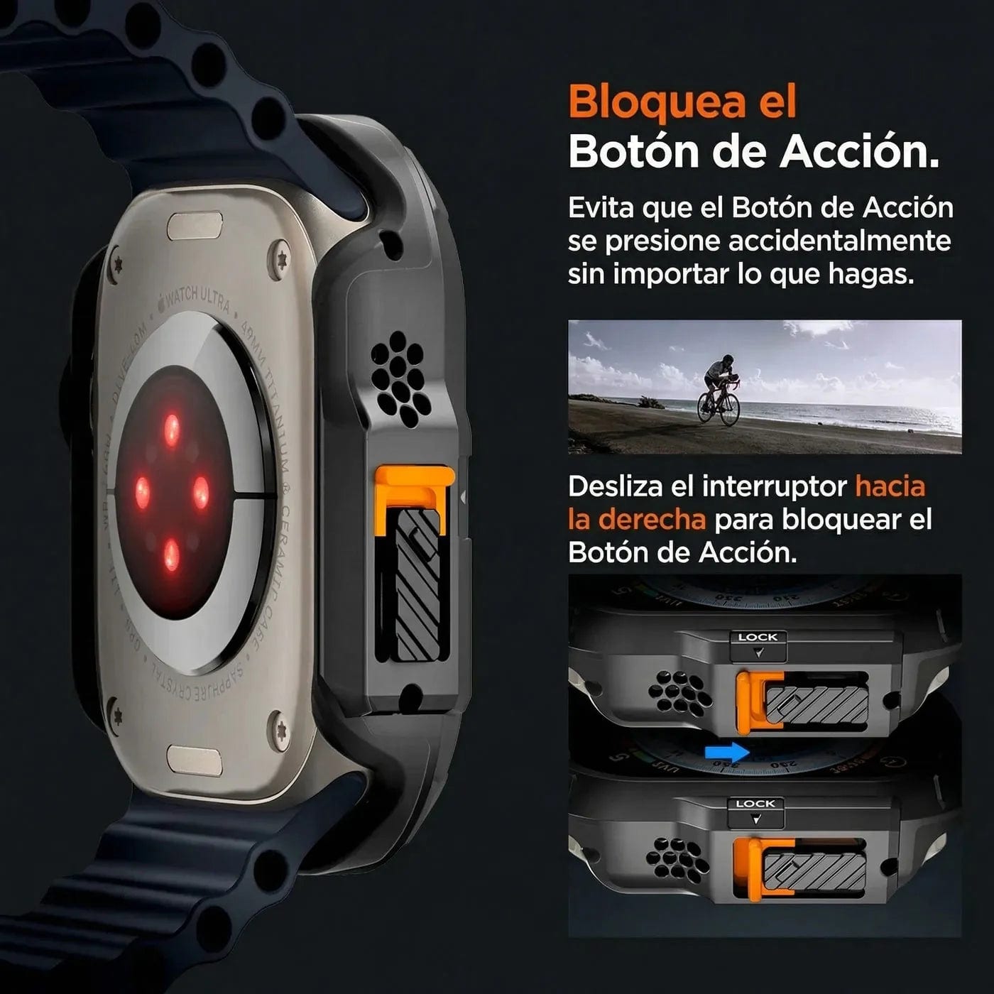 Case Spigen Lock fit Apple Watch Ultra 3 / 2 / 1 (49mm)