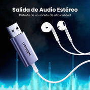 UGREEN 80864 USB TO 3.5MM STEREO SOUND ADAPTER