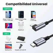 UGREEN MFi Certification Lightning Cable - 30W 90 Degree U