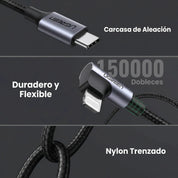 UGREEN MFi Certification Lightning Cable - 30W 90 Degree U