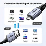 Cable Micro HDMI a HDMI 8K 2m UGREEN (15517)