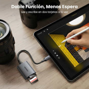Lector de Tarjetas UGREEN 2 en 1 USB-C a SD/ Micro SD