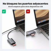 Lector de Tarjetas UGREEN 2 en 1 USB-C a SD/ Micro SD