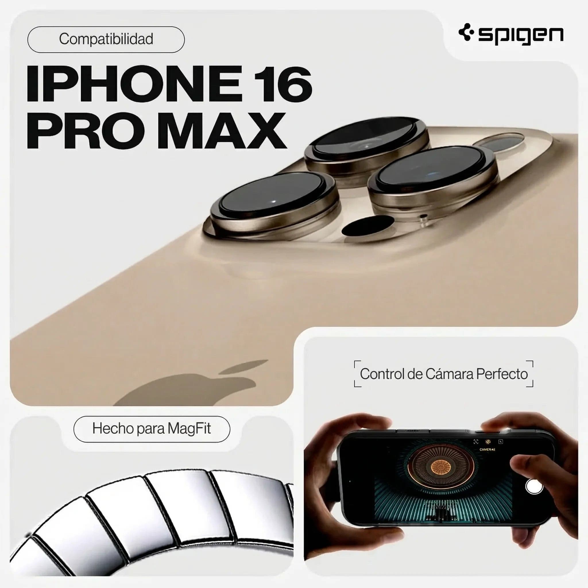 Case Spigen Tough Armor T AI + Control de Cámara iPhone 16 Pro Max (MagSafe)