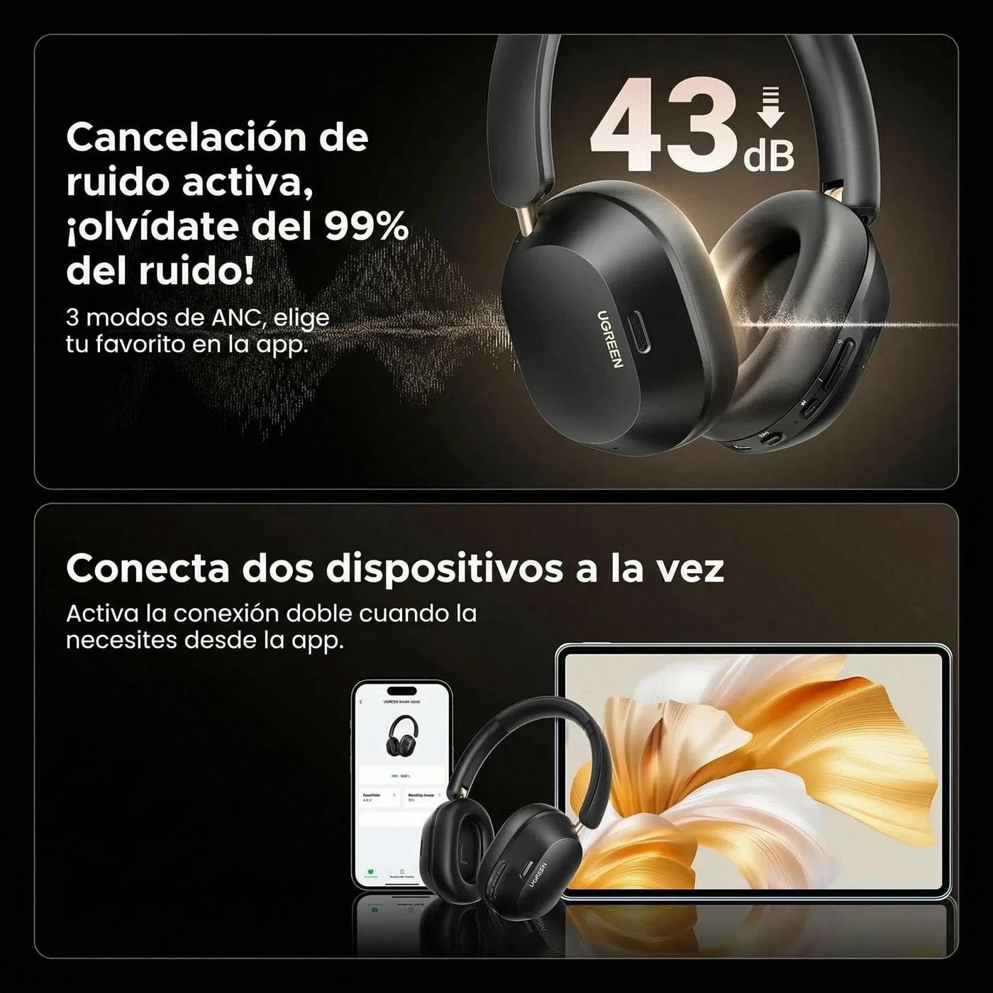 Audífonos UGREEN HiTune Max5C - White